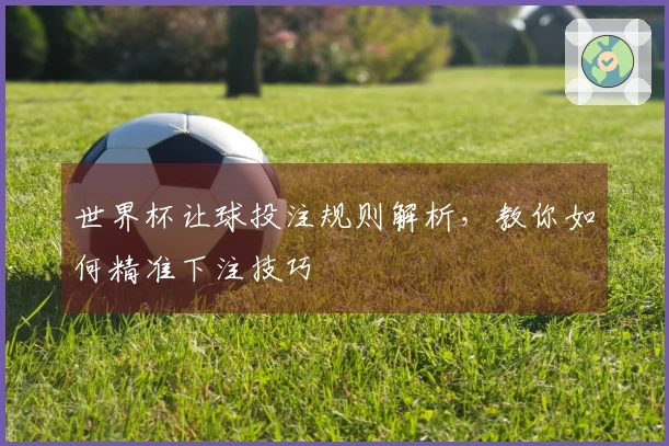 世界杯让球投注规则解析，教你如何精准下注技巧